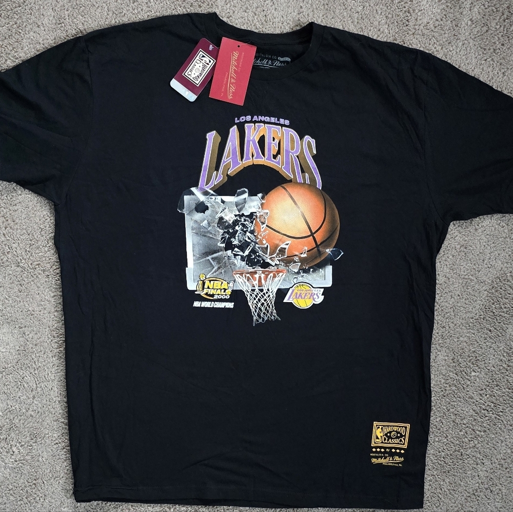 Mitchell & Ness VTG LA Lakers NBA Finals 2000 Hardwood Classics Graphic Tee XXL - Picture 1 of 6